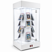 Boîte de présentation de cartes à collectionner TERMEIN en acrylique transparent sur mesure avec base en bois, anti-poussière, pour cartes TCG et cartes sportives