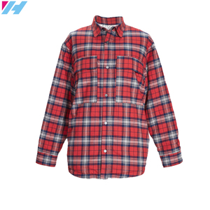 Estilo caliente en <span class=keywords><strong>la</strong></span> calle Forro de algodón cálido plaid casual Camisa de <span class=keywords><strong>manga</strong></span> larga para los hombres - Product Image 3