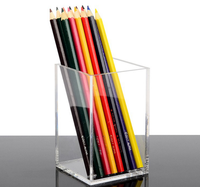 Porte-crayons en acrylique transparent, gobelets pour crayons de bureau, accessoire de bureau