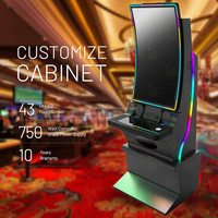 Kabinet Mesin Arcade Lengkung 43-Inci Populer di Pasar AS, Trim LED Penuh, Material Logam Plastik Besi yang Tahan Lama