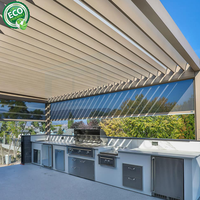 Pergola bioclimatique moderne en aluminium imperméable pour l'extérieur, pergola à lames orientables