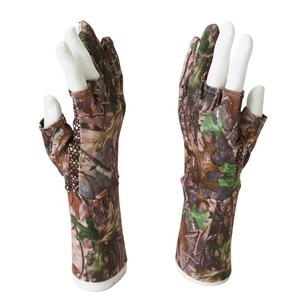 Кастомизируемые полупальцевые камуфляжные перчатки из полиэстера для охоты, туризма и активного отдыха от Demarui - Product Image 4