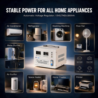 Stabilisateur de tension monophasé de haute qualité 2000VA, régulateur de tension automatique servo AC 120V/110V pour usage domestique