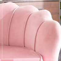 Chaises coquillages de salon accent loisirs chaises pour mariage Pieds en fer doré en forme de fleur pour salon