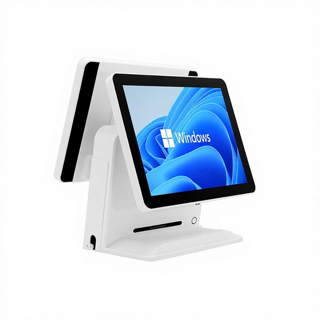 Checkout Terminal Dual 15''/15.6'' Touch Indoor Cashier Payment Machine System POS Billing System with Retail Software and SDK