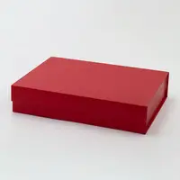 Shallow red luxury magnet rigid festival gift packaging folding gift box with custom printing