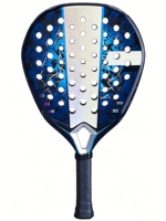 Raquette de padel en fibre de carbone hybride professionnelle