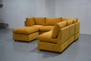 Sofá moderno para sala de estar, conjunto de muebles para sala de estar, conjunto Moder, diseños para el hogar, sofá modular en forma de L, sofá seccional Mario Bellini - Product Image 5