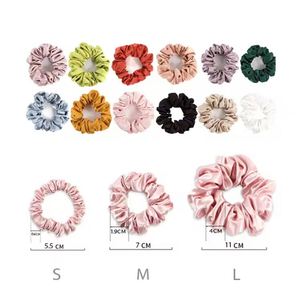 Meilleures ventes : Élastiques à cheveux personnalisés de couleur unie, style européen et américain, en soie, pour fêtes et événements - Product Image 1