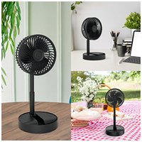 Ventilateur de bureau pliable électrique rechargeable, mini ventilateur USB à charge rapide, puissant, avec prise secteur RoHS/batterie Li-ion