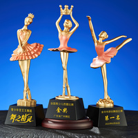 Trophée de conception professionnelle artisanat en résine trophée du monde coupe danse fille danseuse trophée