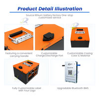 Nouvelle batterie lithium-ion pour moto et scooter électrique 48V 15Ah/20Ah/25Ah/30Ah, cellules de qualité A, plus de 1500 cycles