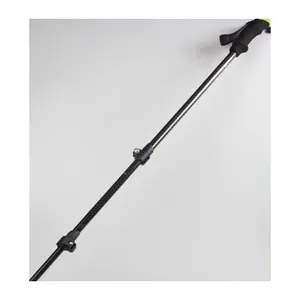 High Quality Ultralight Lightweight Hiking Sticks Telescopic Trekking Pole Carbon Fiber Black EVA ZF T300 Carbon Tungsten Steel