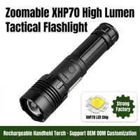 Lampe torche tactique LED haute puissance L-X73 rechargeable 1000LM XHP70 en alliage d'aluminium avec charge rapide Type-C