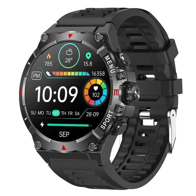 TG02 Outdoor AMOLED Silicone Smartwatch GPS Positioning Altitude Barometric Pressure Compass Heart Rate Measurement for