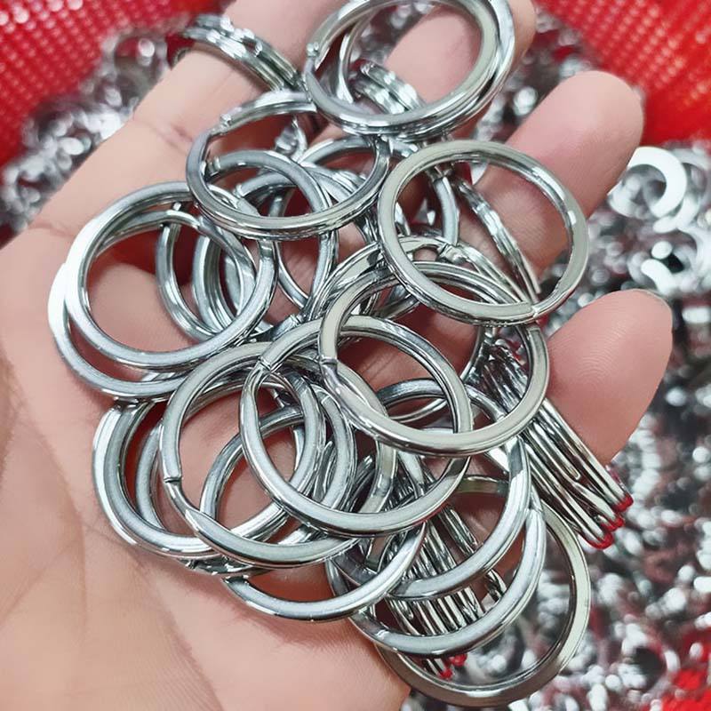 Stainless Steel Silver O Shape Split Rings-35 mm O Key Ring Split
