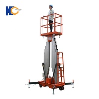 16m Kaldırma Yüksekliği Çift Mastlı Taşınabilir Alüminyum Alaşımlı Mastlı Platform CE Yüksek Kalite 240KG Yük Kapasiteli Elektrikli
