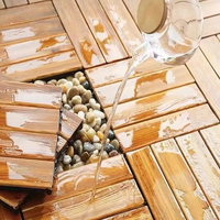 Dalles de terrasse emboîtables WPC 30x30 cm en composite bois-plastique pour extérieur, jardin et patio – Idéales pour le bricolage