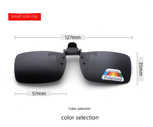 Lunettes <span class=keywords><strong>de</strong></span> soleil unisexes à la mode pour conducteur avec <span class=keywords><strong>lentilles</strong></span> <span class=keywords><strong>de</strong></span> vision nocturne Lunettes <span class=keywords><strong>de</strong></span> soleil à clipser polarisées en PC noir à monture verte pour hommes - Product Image 2
