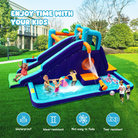 Château gonflable FBSPORT pour enfants, aire de jeux gonflable, équipement de jeux souples, grande structure gonflable avec toboggan