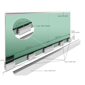Barrière de sécurité en verre sans cadre <span class=keywords><strong>à</strong></span> rainures en U au design moderne, installation facile, pour balcon, patio, <span class=keywords><strong>piscine</strong></span> - Product Image 5