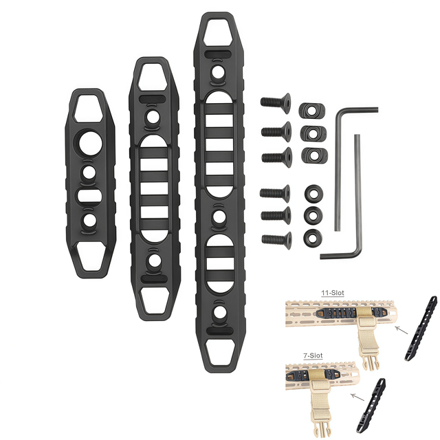 3 7 11 Slot Zinc Alloy Mount Strip Set Universal Outdoor Optics Adapter Bar Lightweight Equipment Attachment Strip 20mm Width