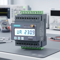 Compteur de tension et de fréquence CA pour barres omnibus, compteur d'énergie IoT sur rail DIN avec pince CT