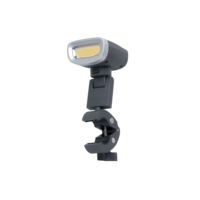 Lampe de barbecue LED COB rechargeable, étanche, USB-C, 300 lumens, 4000K blanc chaud, rotation à 360°, 3 modes de gradation, robuste
