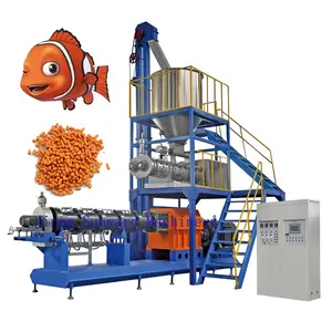 Precio de la máquina de alimentación de peces flotante/hundimiento ecológico automático multifunción/línea de producción de alimentos para peces de 2 toneladas/H