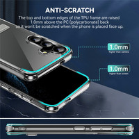 Étuis de téléphone portable en TPU PC avec béquille métallique pliable pour Samsung Galaxy S24 S23 Ultra Plus 22 S25 S26, étui transparent avec support