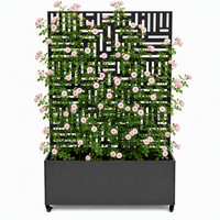 Jardinière surélevée en acier galvanisé antirouille pour extérieur avec clôture