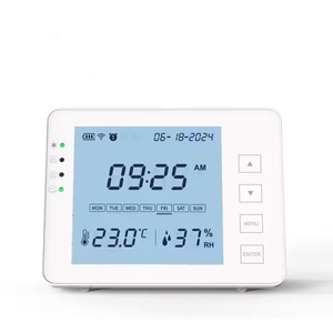 Digitales Desktop-Raum <span class=keywords><strong>thermometer</strong></span> Hygrometer Temperatur monitor Feuchtigkeit feuchtigkeit messer Elektronisches Wecker-<span class=keywords><strong>Thermometer</strong></span> - Product Image 2