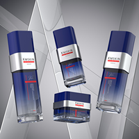 Ensemble de conditionnement cosmétique de luxe en verre, flacon pompe et pot carré neutre vide, 30g 50g 40ml 100ml 120ml