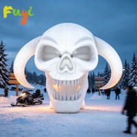 Tête de Crâne Gonflable Publicitaire pour Halloween – Décoration Gonflable Effrayante pour Fêtes et Événements Horribles