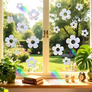 Vinilos Decorativos para Ventanas con Diseño de Nubes, Impresión UV Ecológica, Adhesivos Estáticos Anticolisión, Resistentes al Agua, Material de Papel - Product Image 1