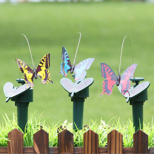 Farfalla rotante solare giardino giardino giardino Stake volante svolazzante colibrì solare esterno altalena farfalla solare - Product Image 4