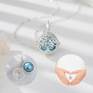Llamador de Angeles Bola mexican Bola Bell Bell ของขวัญสำหรับการตั้งครรภ์ต้นไม้แห่งชีวิต Angel CHIME Caller Harmony Ball pendant สร้อยคอ - Product Image 3