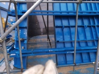Système de coffrage en acier bleu réutilisable pour murs et dalles en béton, panneaux de coffrage pour la construction