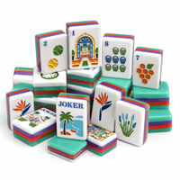 Set Mahjong Bertema Golf 31.5X23X16Mm Akrilik 4 Lapis, 160 Buah Ubin Mahjong Amerika 8 Joker, Tersedia Pengiriman Cepat