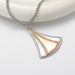 Versión coreana INSI moda todo geométrico falda collar mujer luz lujo temperamento ventilador clavícula cadena fabricantes directos - Product Image 2