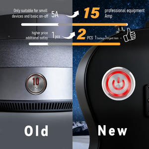 Interruptor de botón pulsador con diseño de bloqueo, metálico, encendido/apagado, 22 mm, con retroiluminación para panel de control - Product Image 5