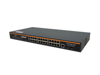 Switch gestionné Gigabit 24 ports TiNCAM avec 2 ports SFP pour liaison montante, pour réseau d'entreprise