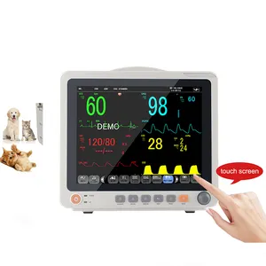 مراقب سزميكو متعدد الباراميترات متعدد الـ ECG 12 بوصة, جهاز فحص ضغط الدم ، متعدد الباراميترات ، مراقبة الحيوانات البيطرية