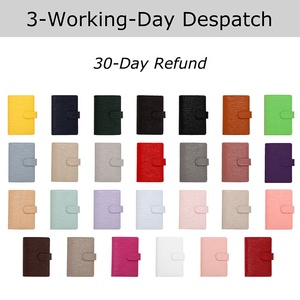 Superventas TK FB Ins 27 colores Saffiano Epi Leather A6 Gold 6-Ring Budget Binder Planner Dashboard Divider Agenda de hojas sueltas - Product Image 3