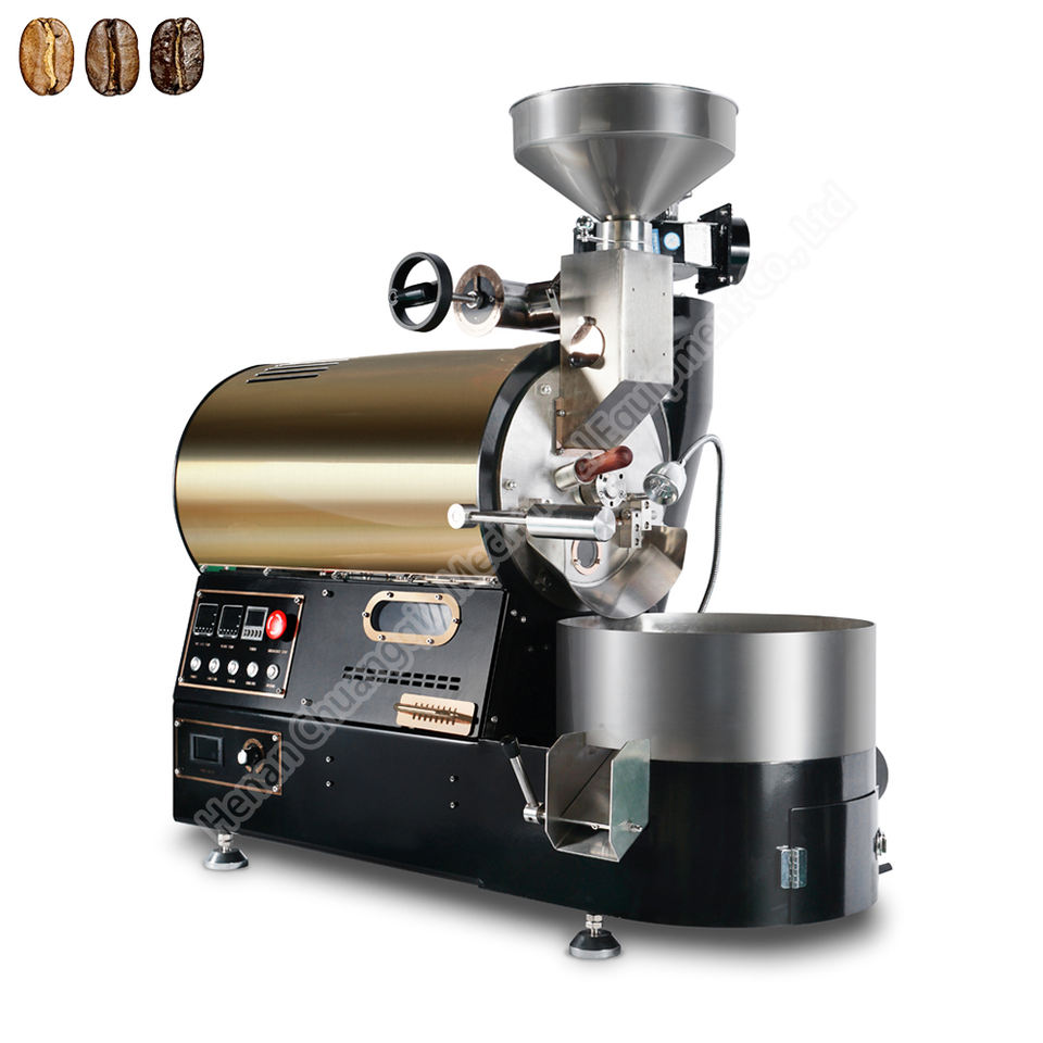 1kg 2kg Coffee Bean Continuous Roaster Roast Coffee Machine Electric ...
