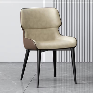 Modern Customization Apartments Use Metal Feet Dining Room <strong>Chairs</strong> Wood Villa Use Brown <strong>Leather</strong> Dining <strong>Chair</strong>