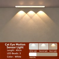 Lampu Kabinet LED Tiga Warna Dimmy Daya Tarik Magnetik Mudah Dipasang Hitam Putih Rumah Tangga Komersial 5V Dapur Kamar Mandi