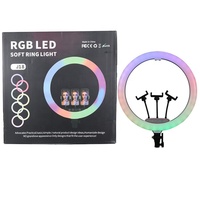 18 pouces LED RGB anneau lumineux Smartphone en ligne en direct Streaming caméra photographie téléphone Photo Selfie beauté spectacle en direct lampe circulaire
