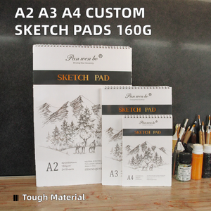 Panwenbo all'ingrosso studente schizzi <span class=keywords><strong>disegno</strong></span> A2 <span class=keywords><strong>A3</strong></span> A4 Sketch Pad 24 <span class=keywords><strong>fogli</strong></span> 160g personalizzato per artisti - Product Image 2