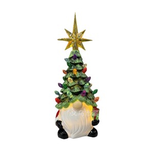 Christmas <b>Tree</b> Dwarf Resin Decorative <b>Lights</b> Multicolored Indoor Christmas Decoration Battery Operated Lightweight - Product Image 4